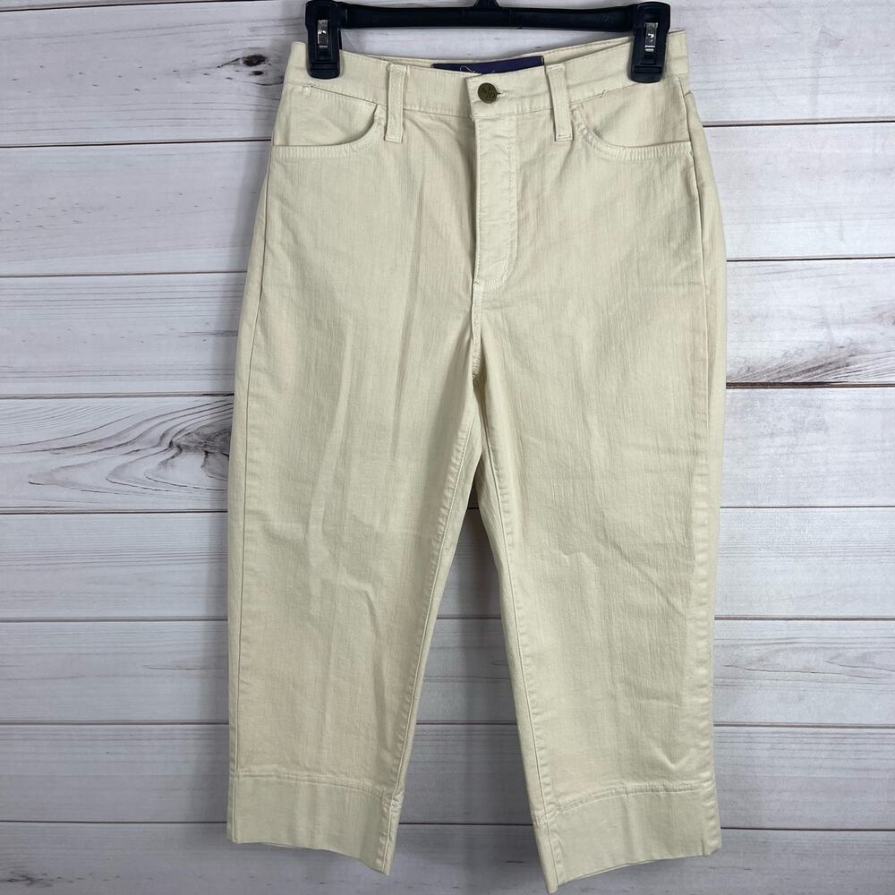 NYDJ‎ Straight Crop Capri Jeans Feather Color Size USA 6